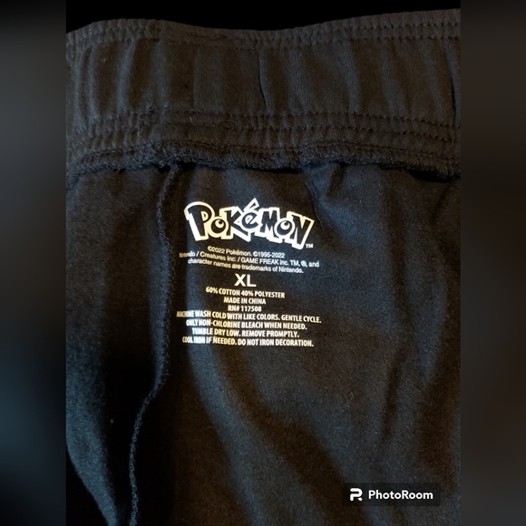 Pokémon Black Sweatpants Men's Size XL NWT - Picture 6 of 6